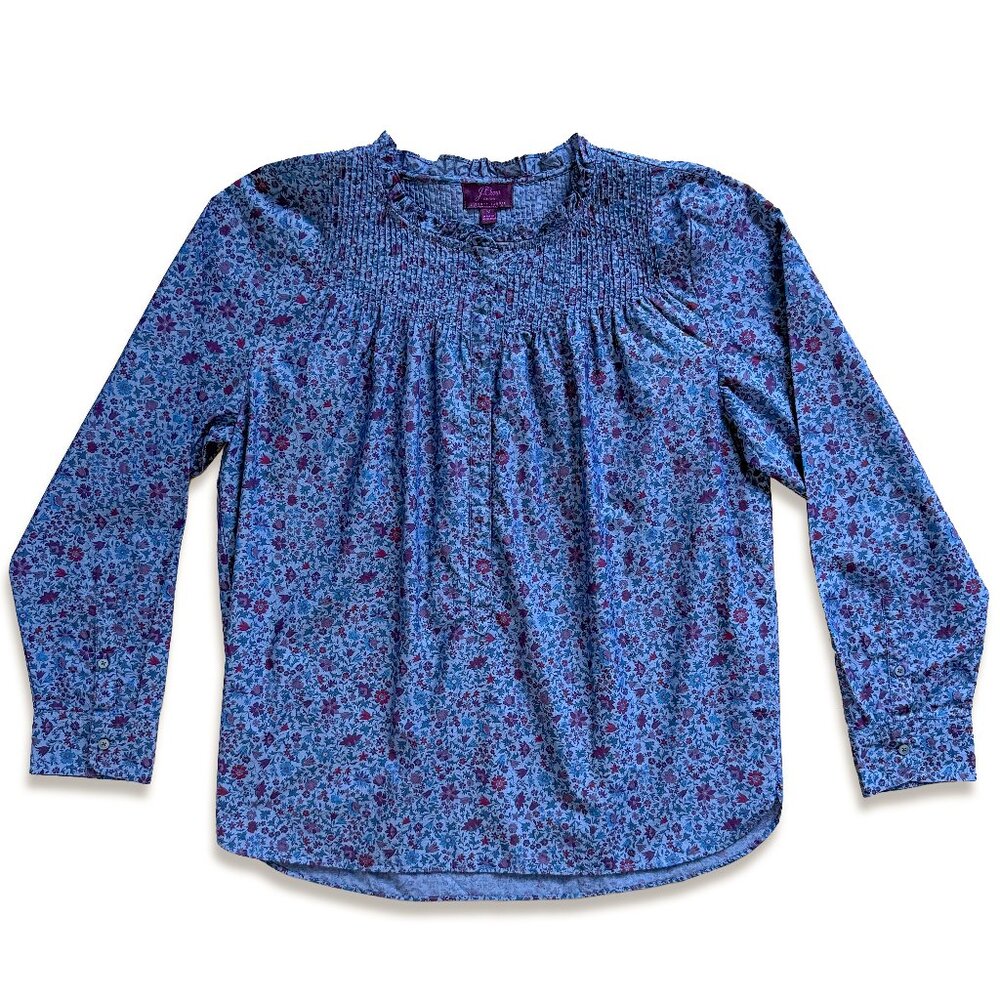 J.Crew X Liberty Floral Cotton Popover Shirt | Medium